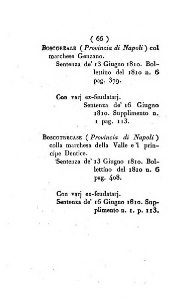 Bullettino delle sentenze emanate dalla Suprema commissione per le liti fra i già baroni ed i comuni