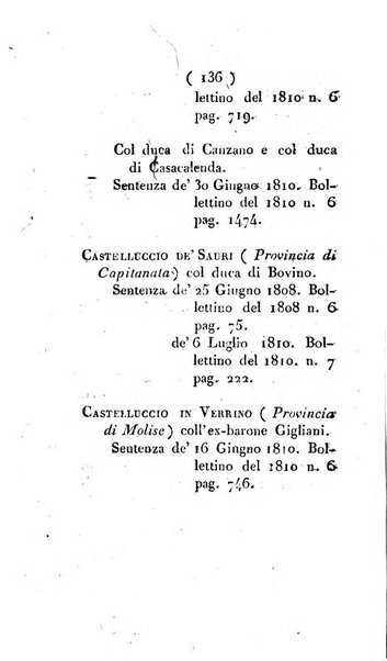 Bullettino delle sentenze emanate dalla Suprema commissione per le liti fra i già baroni ed i comuni