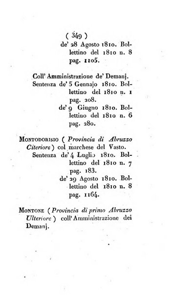 Bullettino delle sentenze emanate dalla Suprema commissione per le liti fra i già baroni ed i comuni