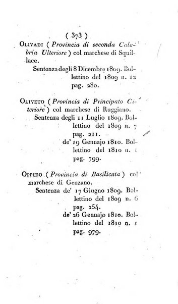 Bullettino delle sentenze emanate dalla Suprema commissione per le liti fra i già baroni ed i comuni