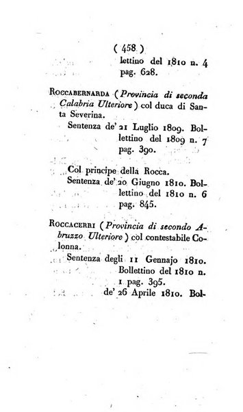 Bullettino delle sentenze emanate dalla Suprema commissione per le liti fra i già baroni ed i comuni