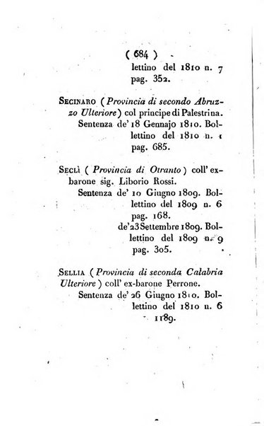 Bullettino delle sentenze emanate dalla Suprema commissione per le liti fra i già baroni ed i comuni