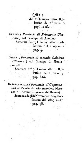 Bullettino delle sentenze emanate dalla Suprema commissione per le liti fra i già baroni ed i comuni