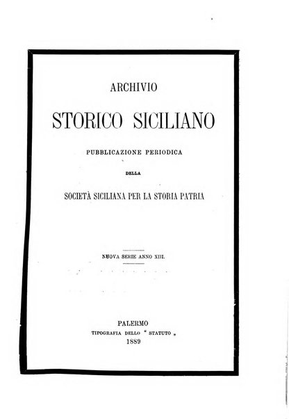 Archivio storico siciliano pubblicazione periodica per cura della Scuola di paleografia di Palermo