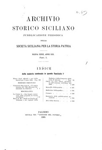 Archivio storico siciliano pubblicazione periodica per cura della Scuola di paleografia di Palermo