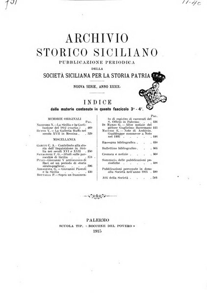 Archivio storico siciliano pubblicazione periodica per cura della Scuola di paleografia di Palermo