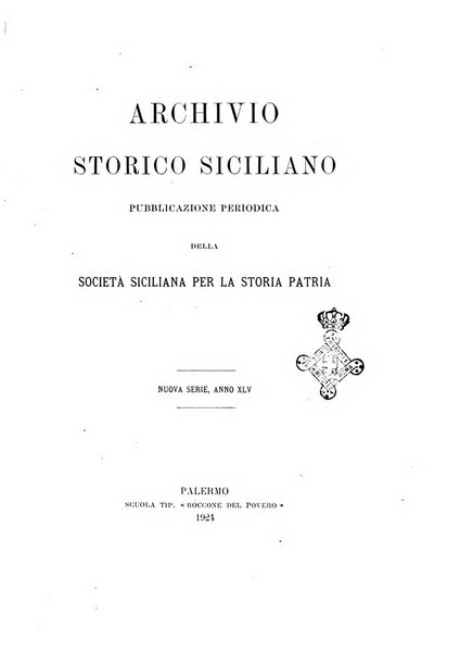 Archivio storico siciliano pubblicazione periodica per cura della Scuola di paleografia di Palermo