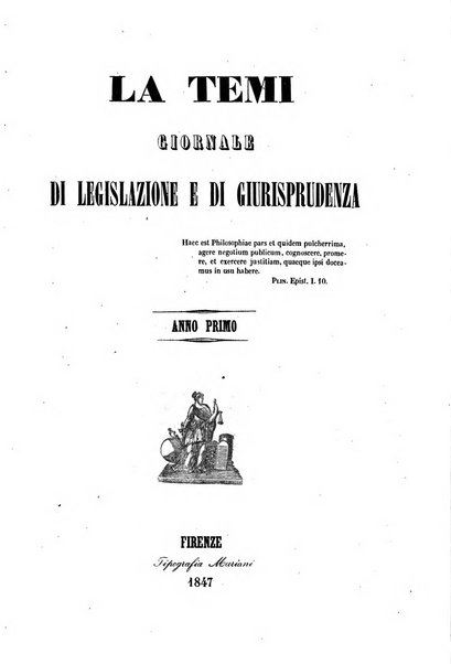 La Temi giornale di legislazione e giurisprudenza