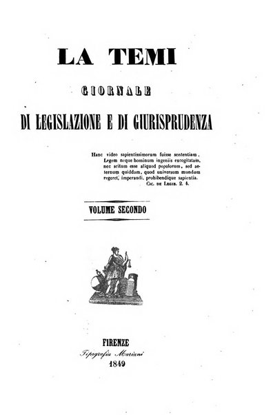 La Temi giornale di legislazione e giurisprudenza