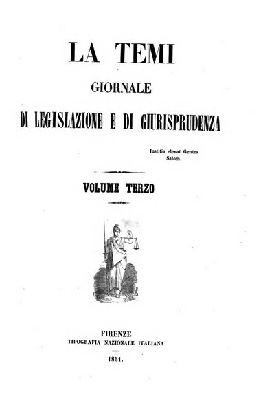 La Temi giornale di legislazione e giurisprudenza