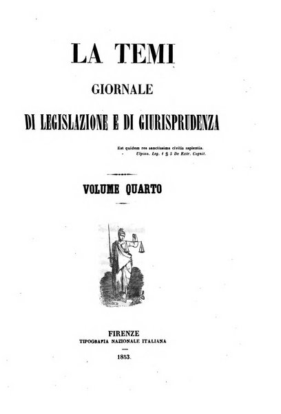 La Temi giornale di legislazione e giurisprudenza