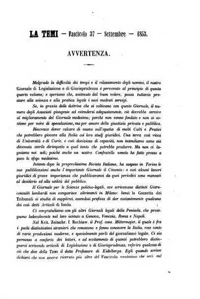 La Temi giornale di legislazione e giurisprudenza