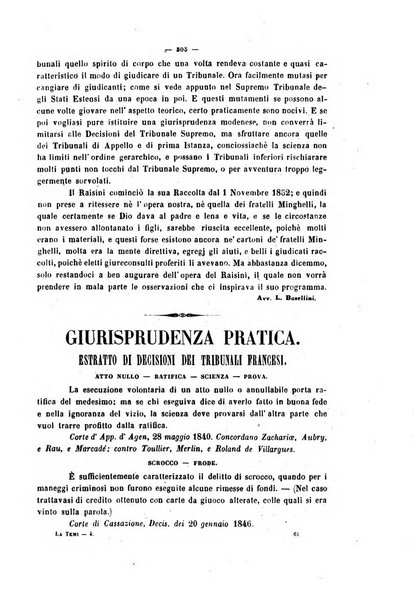 La Temi giornale di legislazione e giurisprudenza