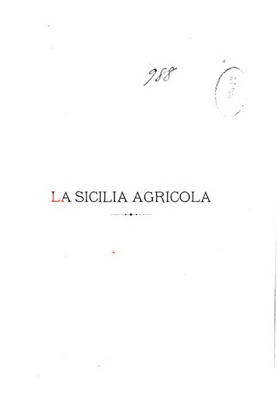 La Sicilia agricola giornale ebdomadario