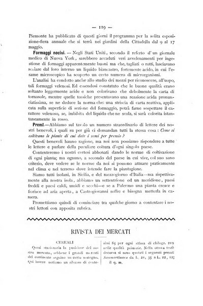 La Sicilia agricola giornale ebdomadario