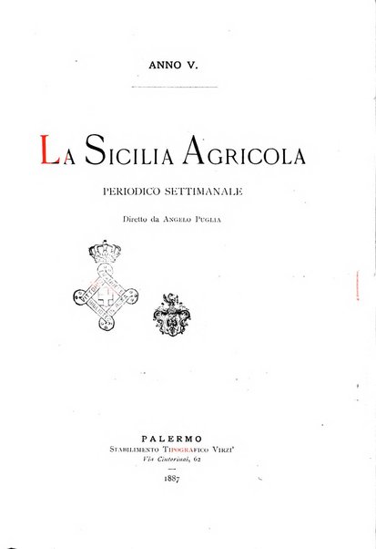 La Sicilia agricola giornale ebdomadario