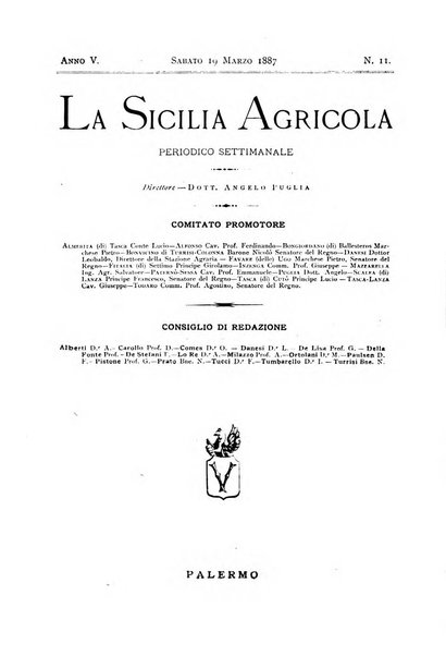 La Sicilia agricola giornale ebdomadario