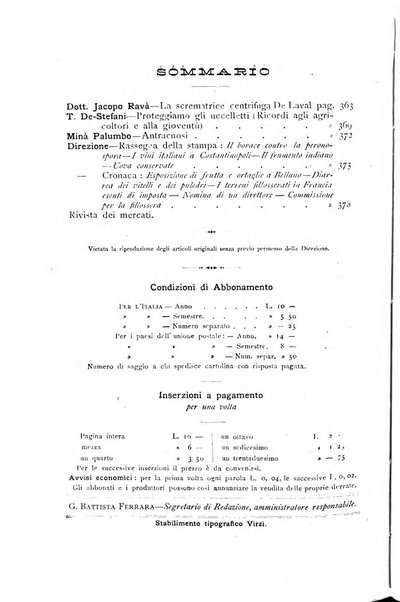 La Sicilia agricola giornale ebdomadario