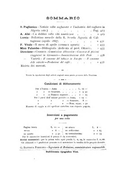 La Sicilia agricola giornale ebdomadario