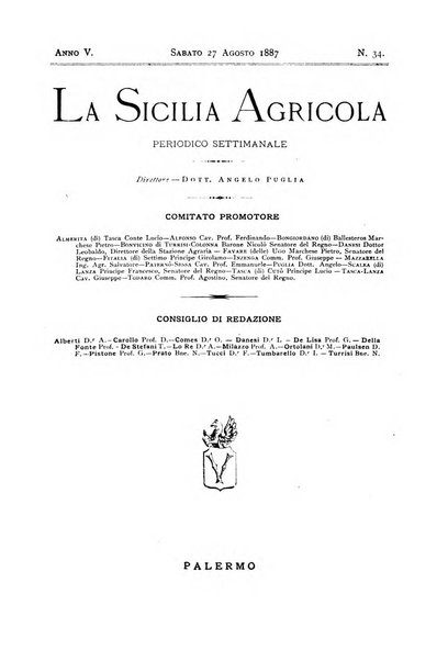 La Sicilia agricola giornale ebdomadario