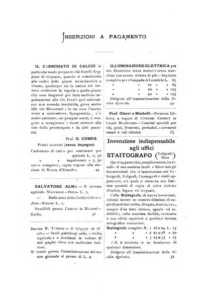 La Sicilia agricola giornale ebdomadario