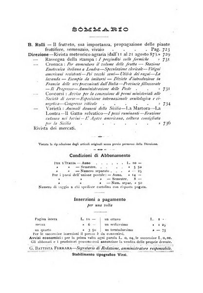 La Sicilia agricola giornale ebdomadario