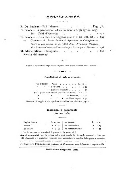 La Sicilia agricola giornale ebdomadario