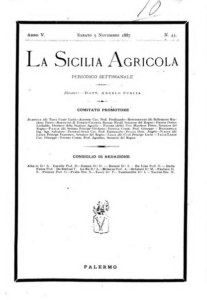 La Sicilia agricola giornale ebdomadario