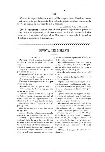 La Sicilia agricola giornale ebdomadario