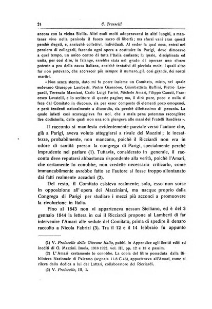 La Sicilia nel Risorgimento italiano bollettino semestrale del Comitato regionale siciliano della Societa nazionale per la storia del risorgimento italiano