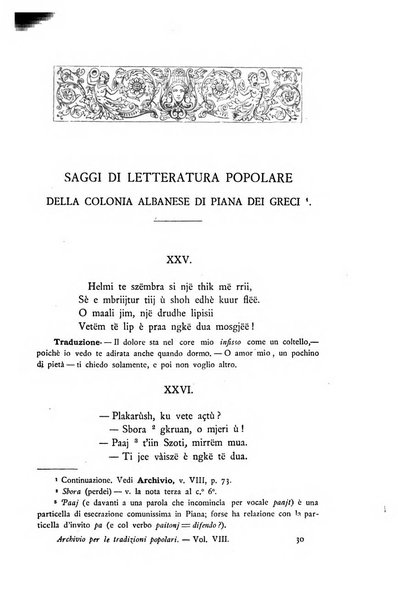 Archivio per lo studio delle tradizioni popolari rivista trimestrale