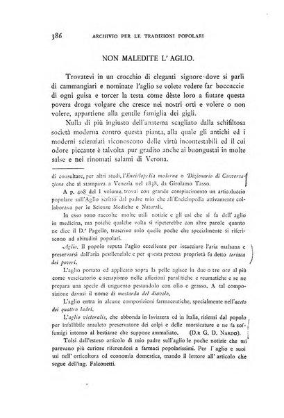 Archivio per lo studio delle tradizioni popolari rivista trimestrale