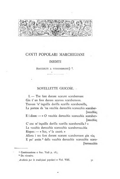 Archivio per lo studio delle tradizioni popolari rivista trimestrale