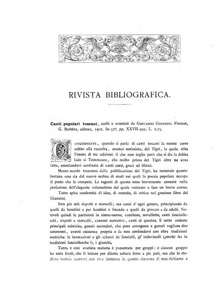 Archivio per lo studio delle tradizioni popolari rivista trimestrale