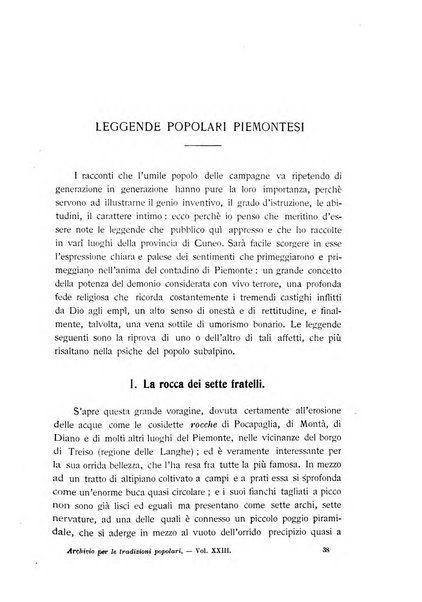 Archivio per lo studio delle tradizioni popolari rivista trimestrale