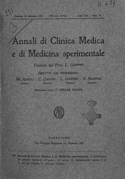 Annali di clinica medica e di medicina sperimentale