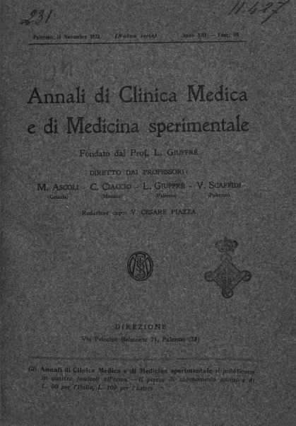 Annali di clinica medica e di medicina sperimentale