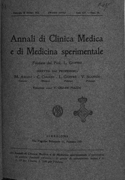 Annali di clinica medica e di medicina sperimentale