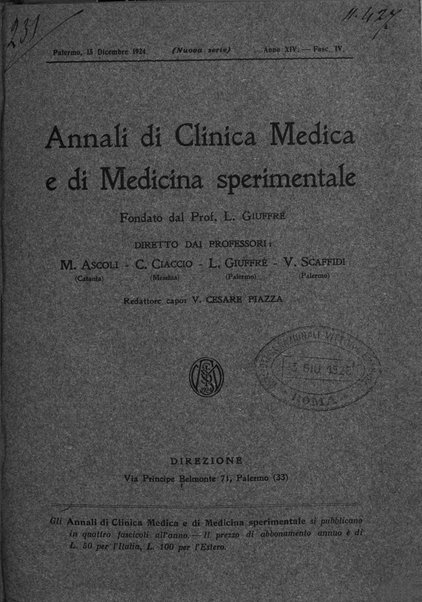 Annali di clinica medica e di medicina sperimentale