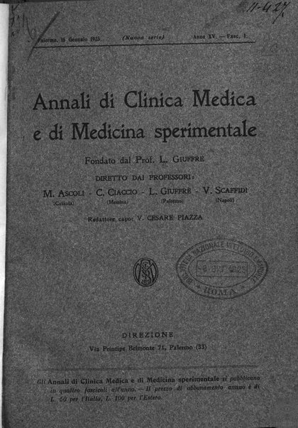 Annali di clinica medica e di medicina sperimentale