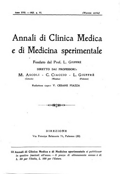 Annali di clinica medica e di medicina sperimentale