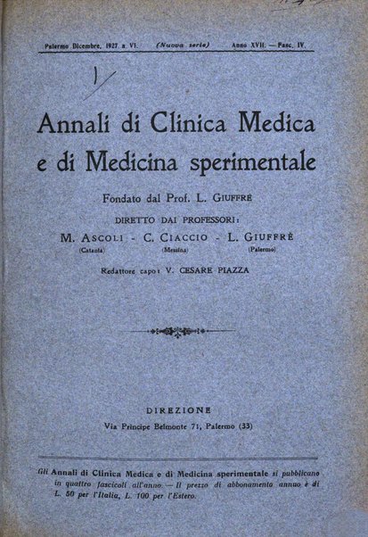 Annali di clinica medica e di medicina sperimentale