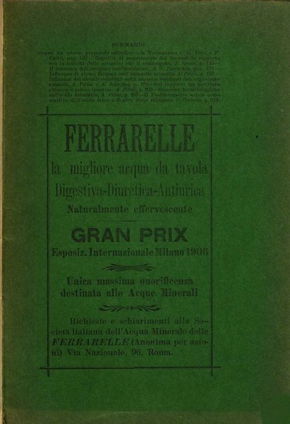 Archivio di farmacologia e terapeutica