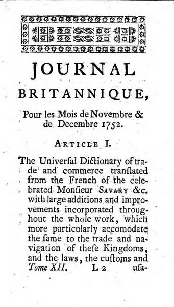 Journal britannique