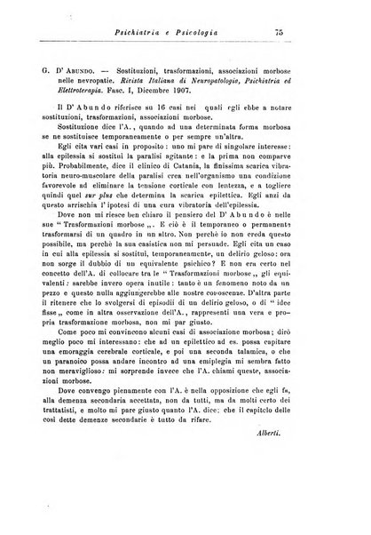 Note e riviste di psichiatria Manicomio provinciale di Pesaro