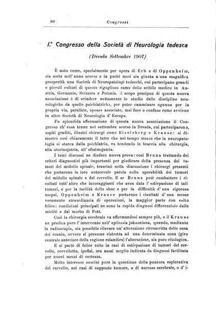 Note e riviste di psichiatria Manicomio provinciale di Pesaro