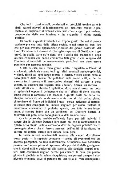 Note e riviste di psichiatria Manicomio provinciale di Pesaro