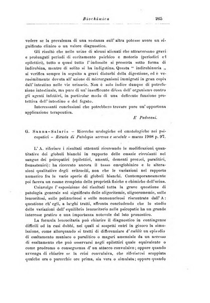 Note e riviste di psichiatria Manicomio provinciale di Pesaro