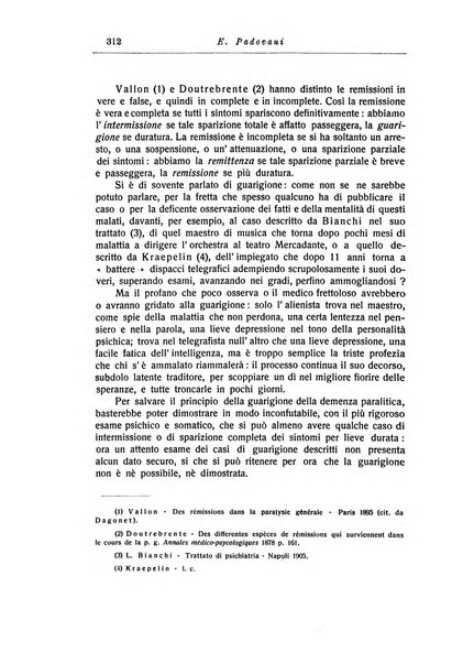 Note e riviste di psichiatria Manicomio provinciale di Pesaro