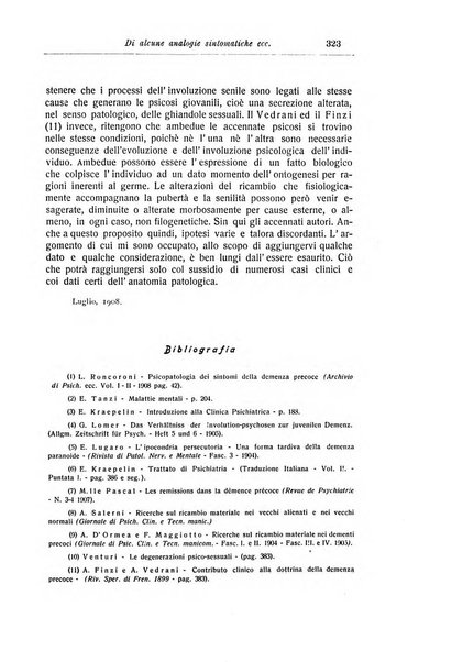 Note e riviste di psichiatria Manicomio provinciale di Pesaro